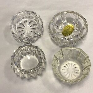 Set of 4. Elegant Crystal salt cellars.